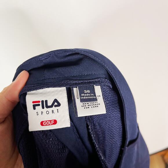 FILA Sport Mens 36 Navy Blue Golf Flat Front Chino Shorts Pockets Activewear - Picture 6 of 8